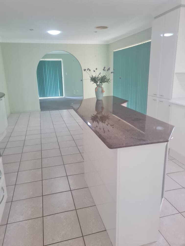 Open plan kitchen and living area cleaned and presented for handover